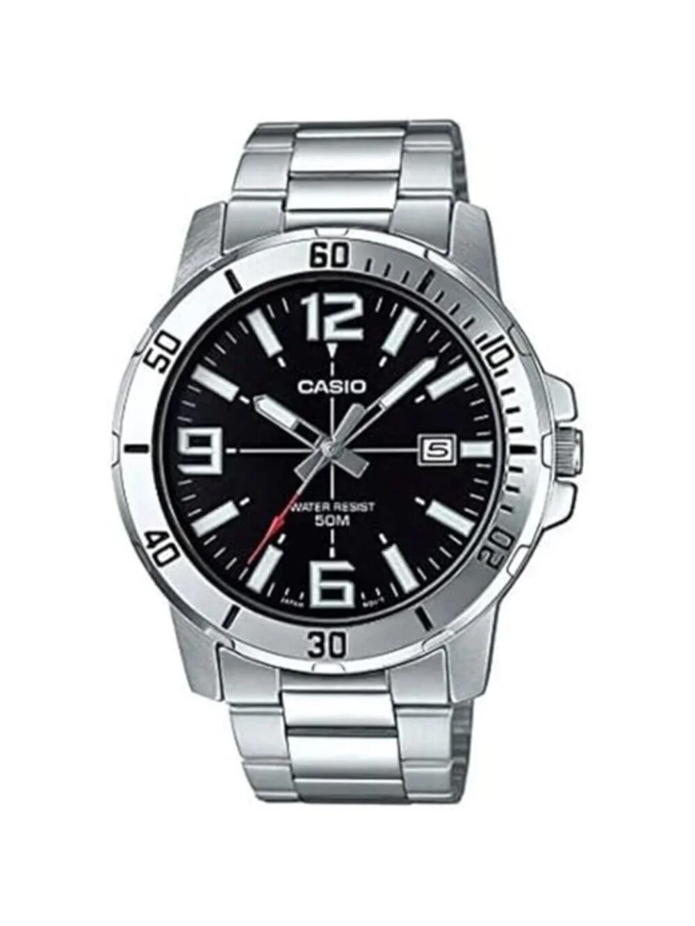 Watch for Men Enticer Stainless Steel Black Dial Casual Analog 50M Water Resist